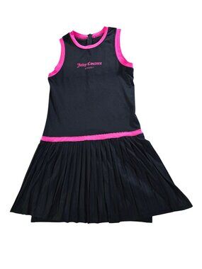 Juicy Couture Women's Black Pink Shorts Pleated Skirt Dress S/M